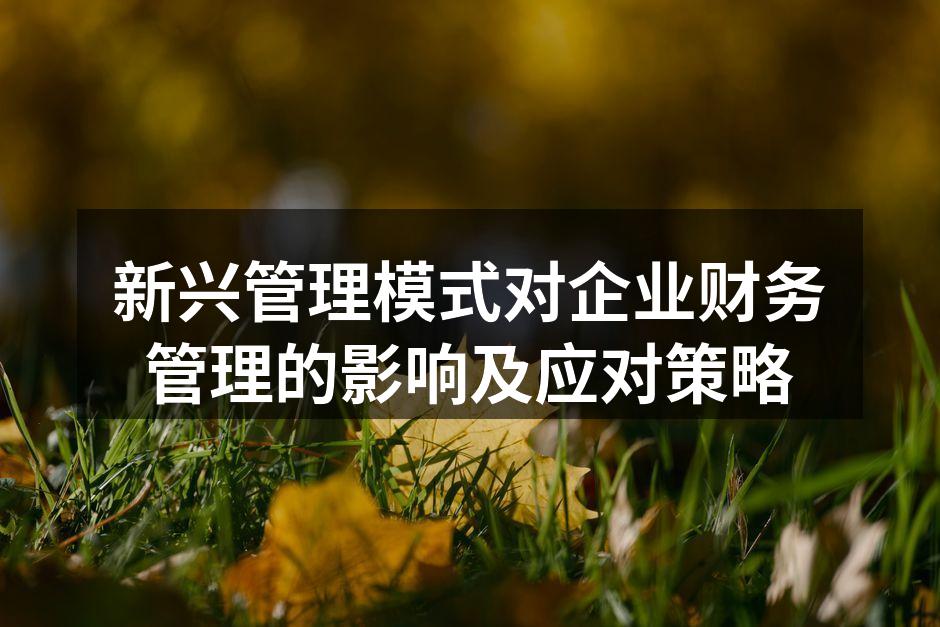 新兴管理模式助力企业财务管理